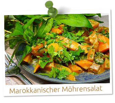 Marokkanischer Möhrensalat mit Vietnamesischem Koriander